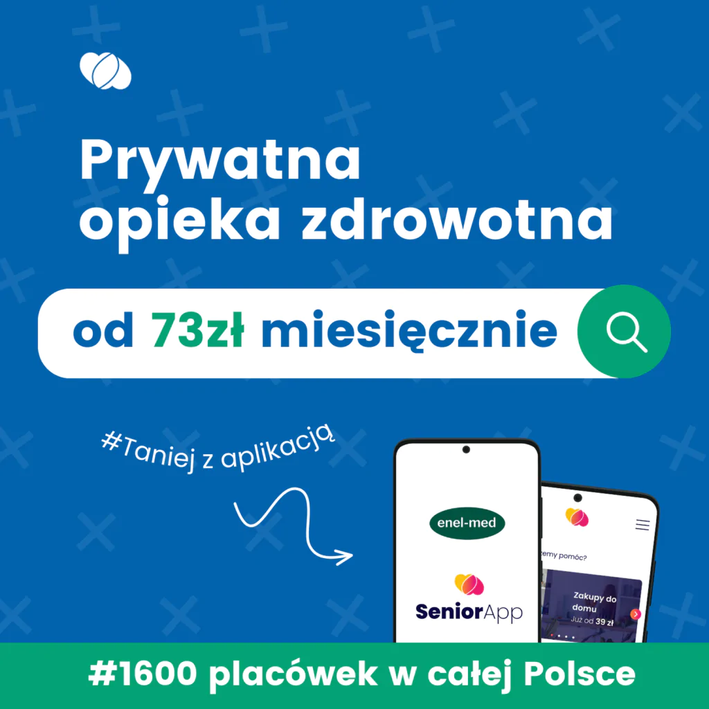 Prywatne pakiety medyczne ENEL-MED w SeniorApp