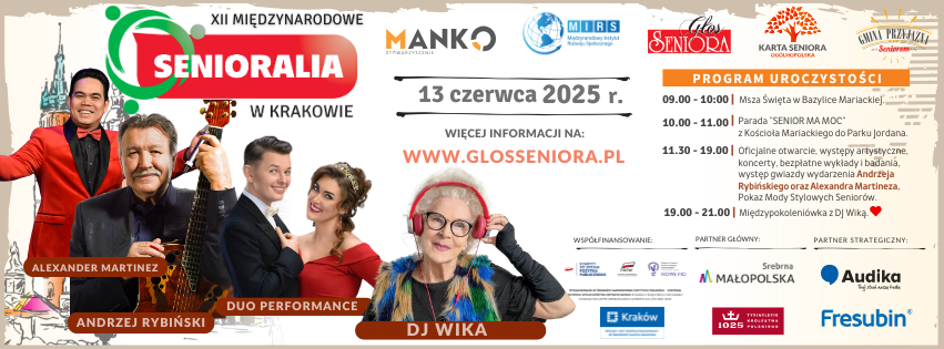 XII Międzynarodowe Senioralia w Krakowie 2025– Największa Impreza Seniorska w Europie!